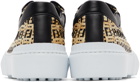 Fendi Black & Beige Raffia 'Forever Fendi' Sneakers