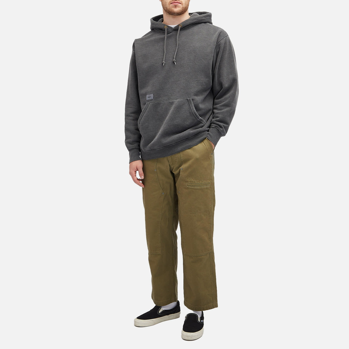 WTAPS Men's 17 Garment Dyed Hoodie in Black WTAPS