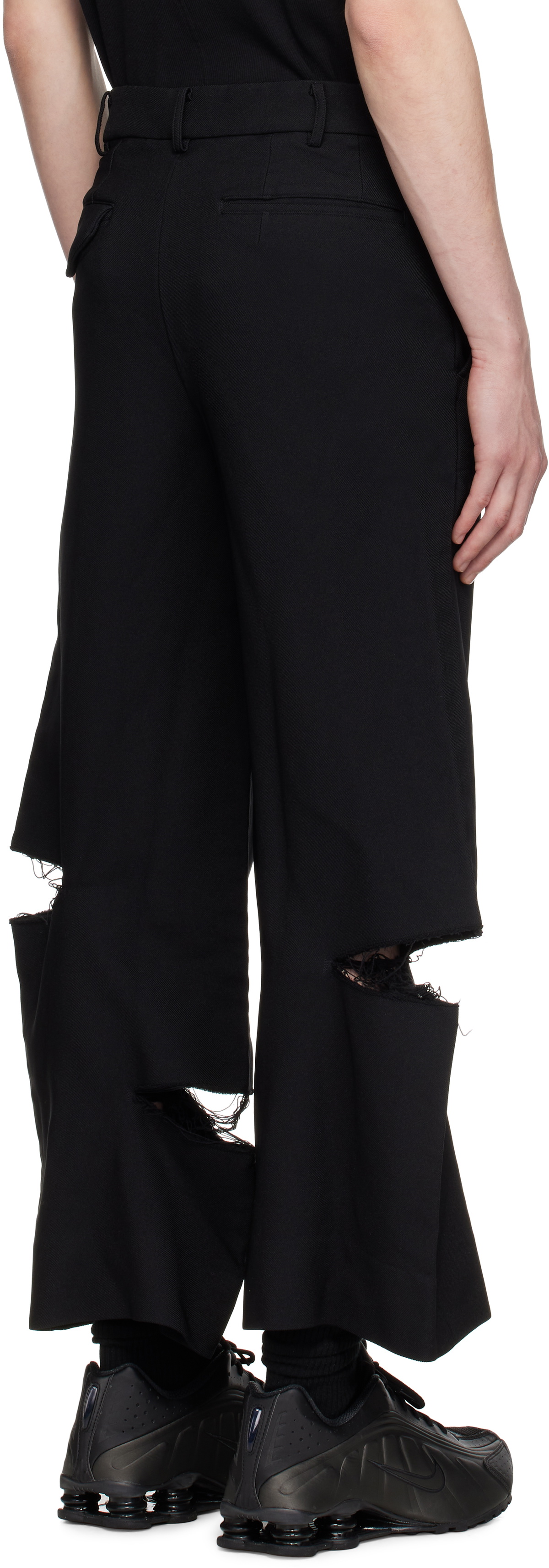 Black Comme des Garçons Black Thick Gabardine Trousers