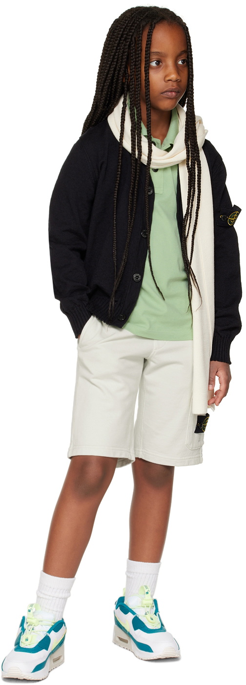 Stone Island Junior Kids Green Patch Polo