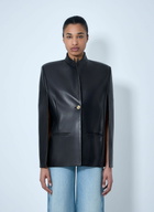 Khaite Single-Breasted Leather Jacket