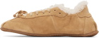 ABRA Beige Ballerina Shearling Sneakers