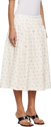 Sandy Liang White Houston Midi Skirt