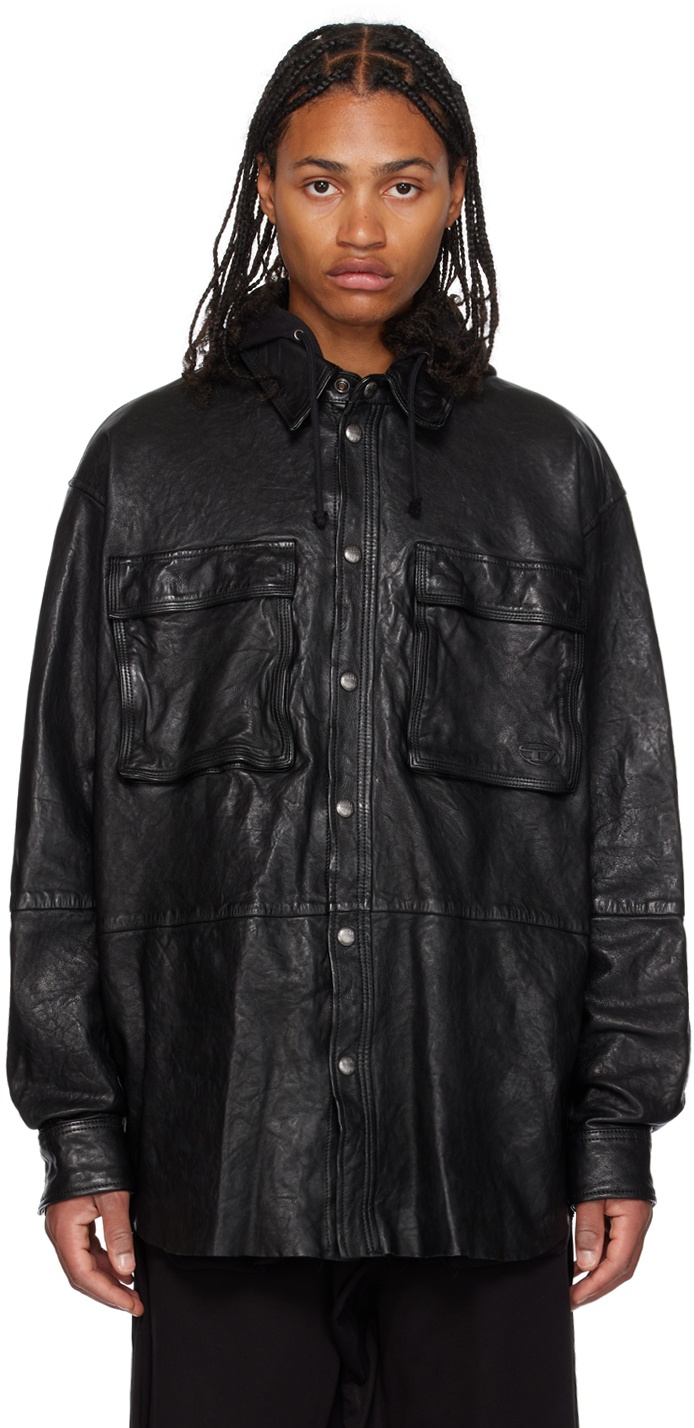 Photo: Diesel Black L-Sphinx Leather Jacket