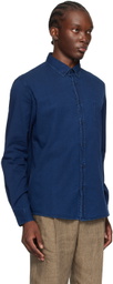 Sunspel Indigo Button-Down Denim Shirt