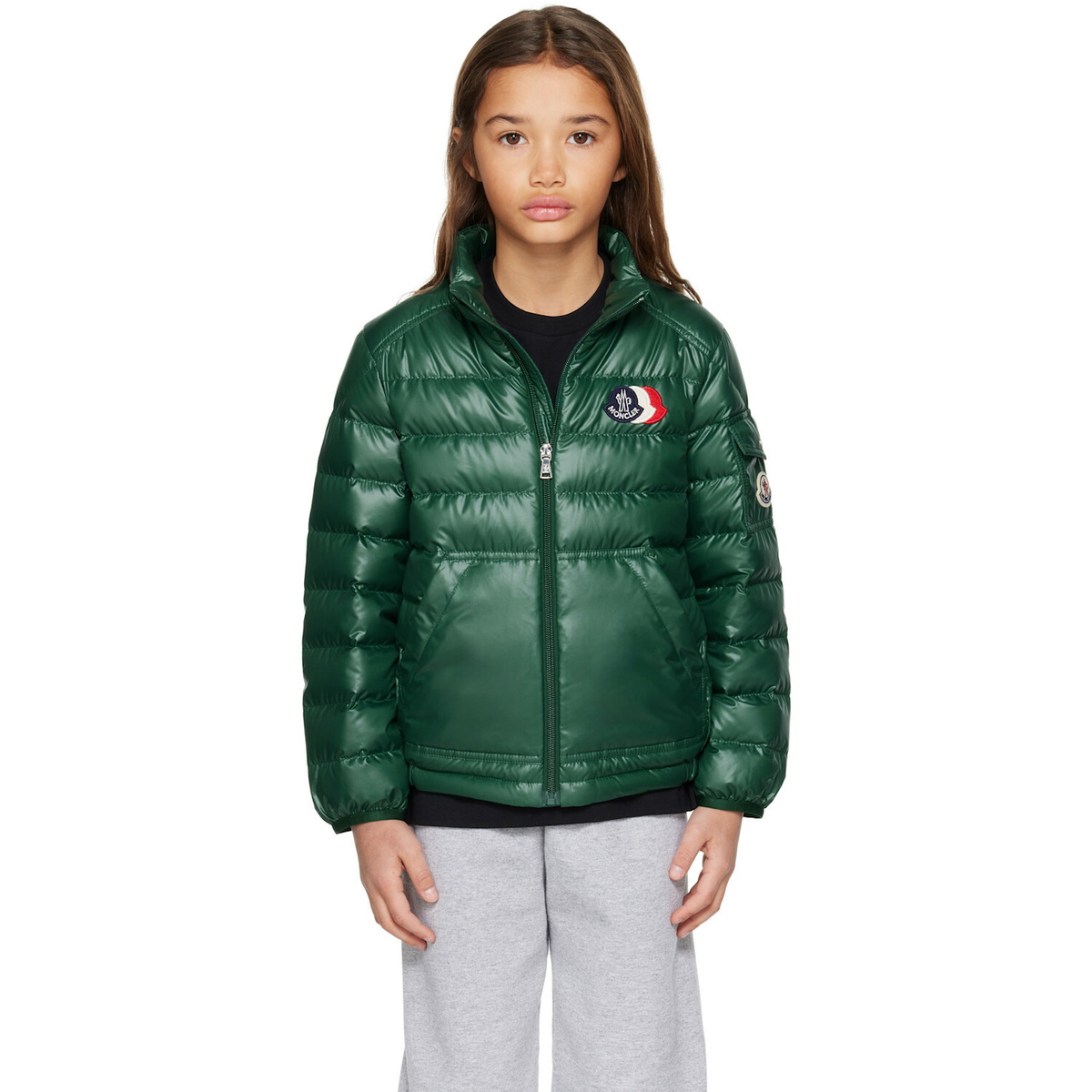 Moncler Enfant Big Kids Green Bengi Down Jacket