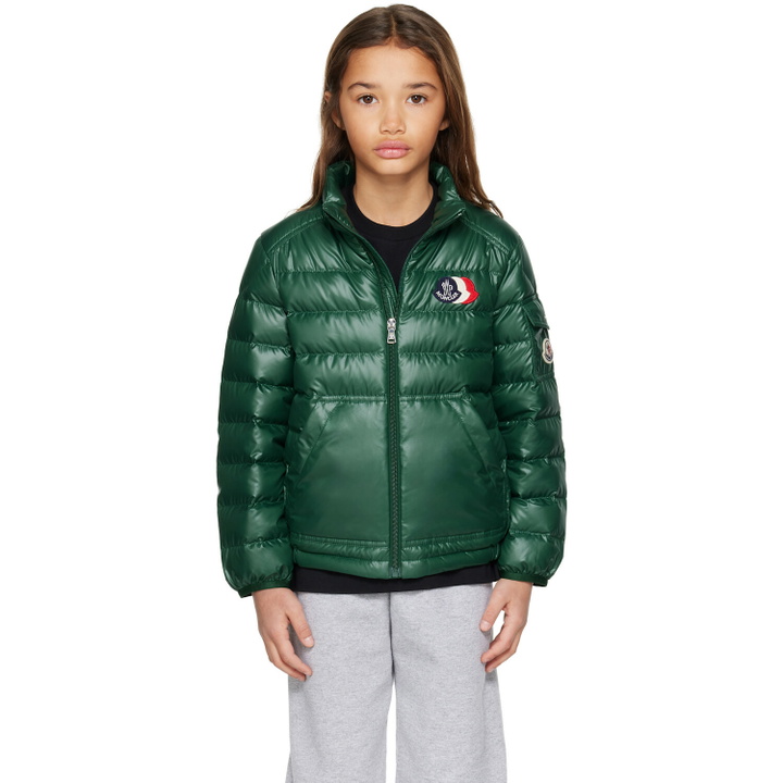 Photo: Moncler Enfant Big Kids Green Bengi Down Jacket