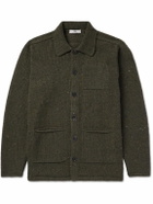 Inis Meáin - Carpenters Merino Wool and Cashmere-Blend Cardigan - Green