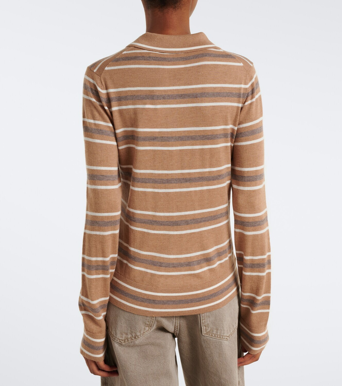 Varley Mayra striped polo sweater