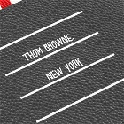 Thom Browne Label Print Pebble Grain Zip Wallet