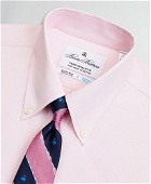 Brooks Brothers Men's Madison Relaxed-Fit Dress Shirt, Performance Non-Iron with COOLMAX, Button-Down Collar Twill | Pink
