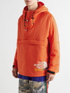 GUCCI - The North Face Logo-Print Ripstop Half-Zip Hooded Jacket - Orange