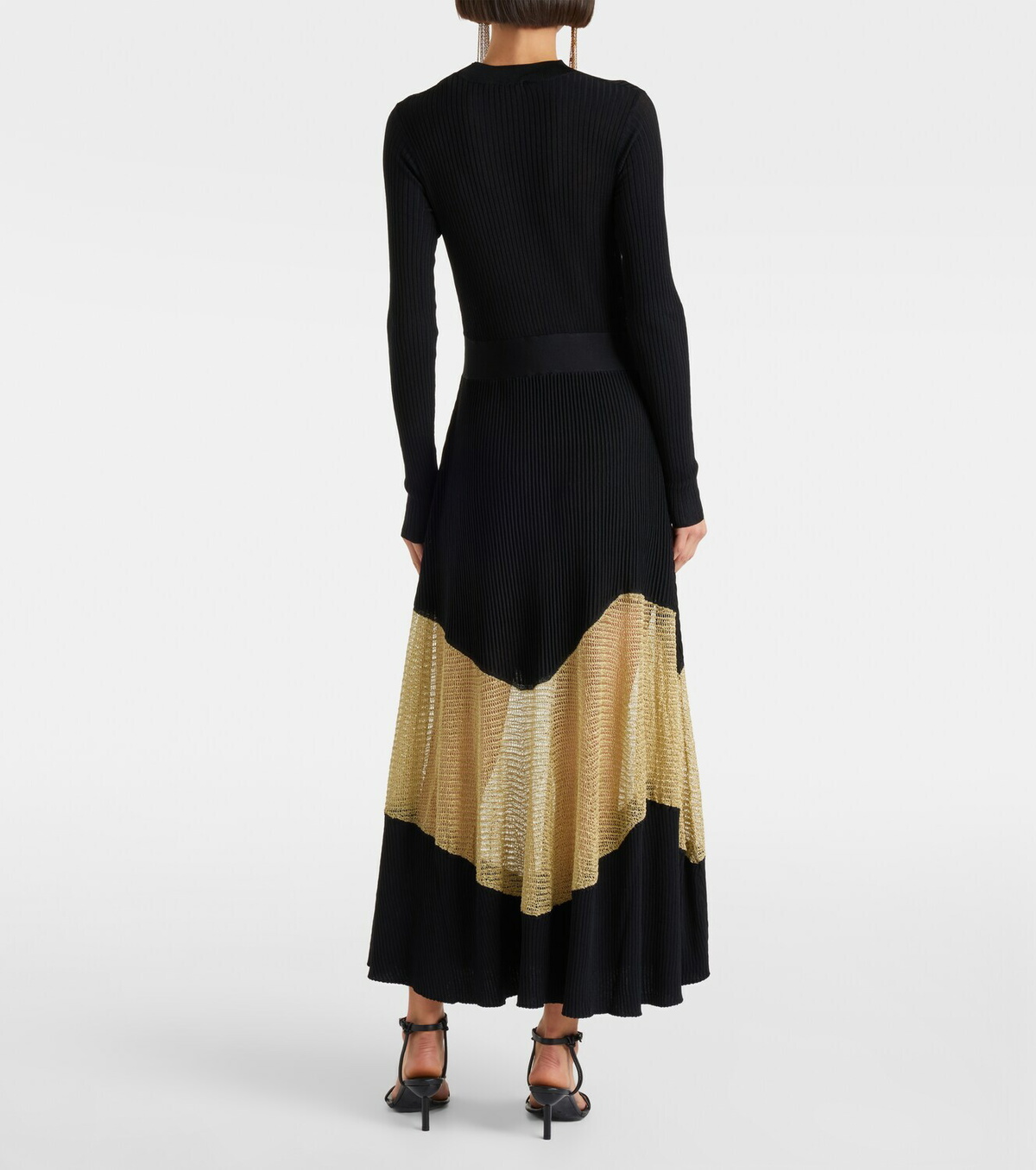 Ulla Johnson Roanne knitted lamé maxi dress