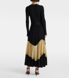 Ulla Johnson Roanne knitted lamé maxi dress