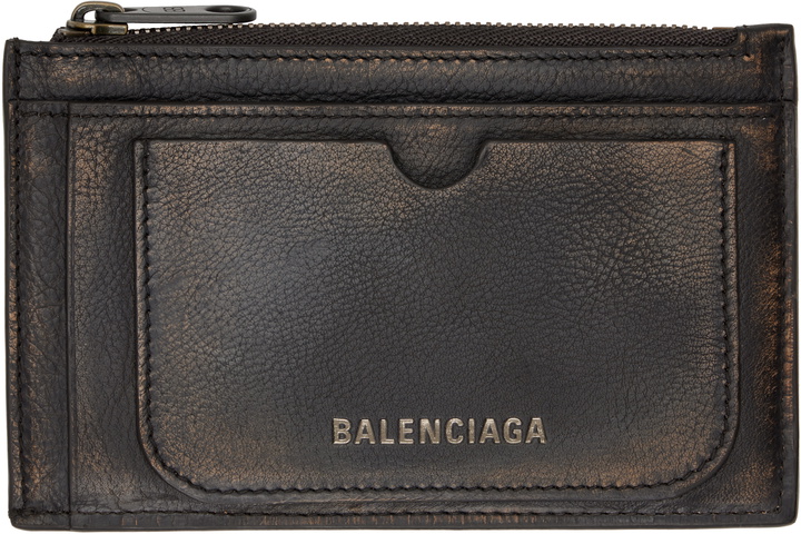 Photo: Balenciaga Brown Bitonal Leather Card Holder