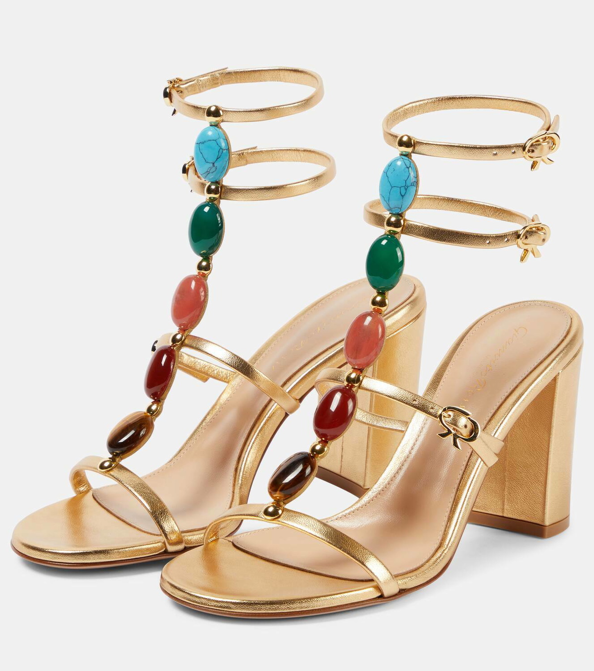 Gianvito Rossi Shanti 85 embellished leather sandals