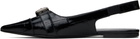 Givenchy Black Voyou Flat Slingback Slippers