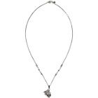 Alexander McQueen Silver Raven and Skull Necklace