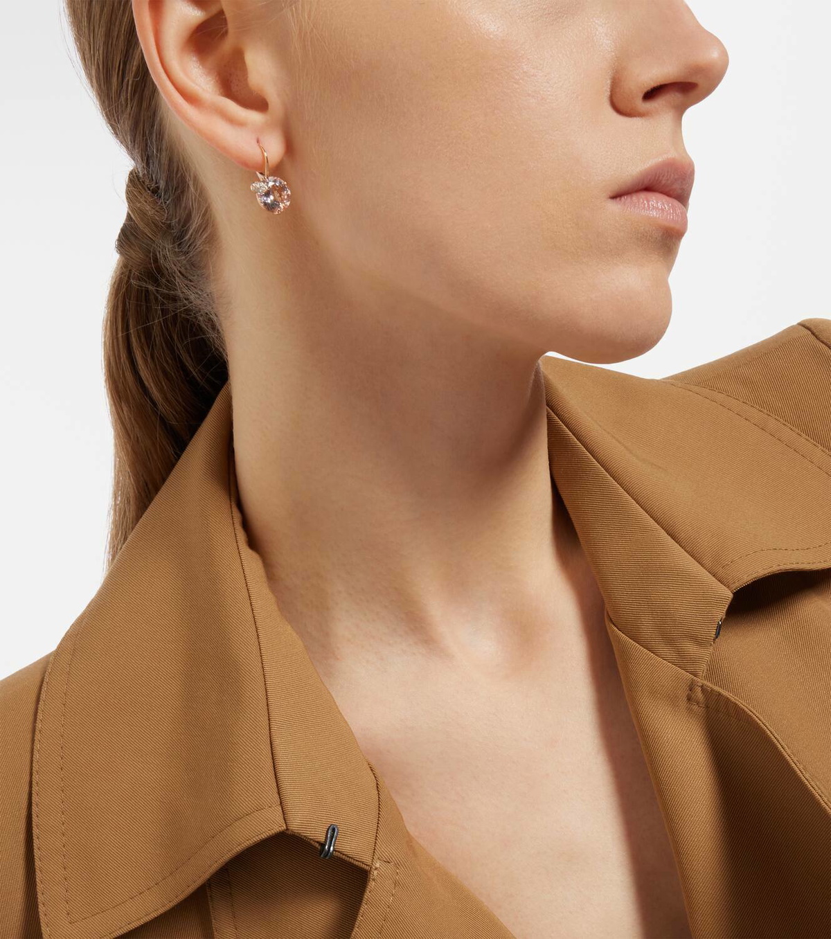 Bucherer Fine Jewellery Peekaboo 18kt rose gold earrings with morganites and diamonds