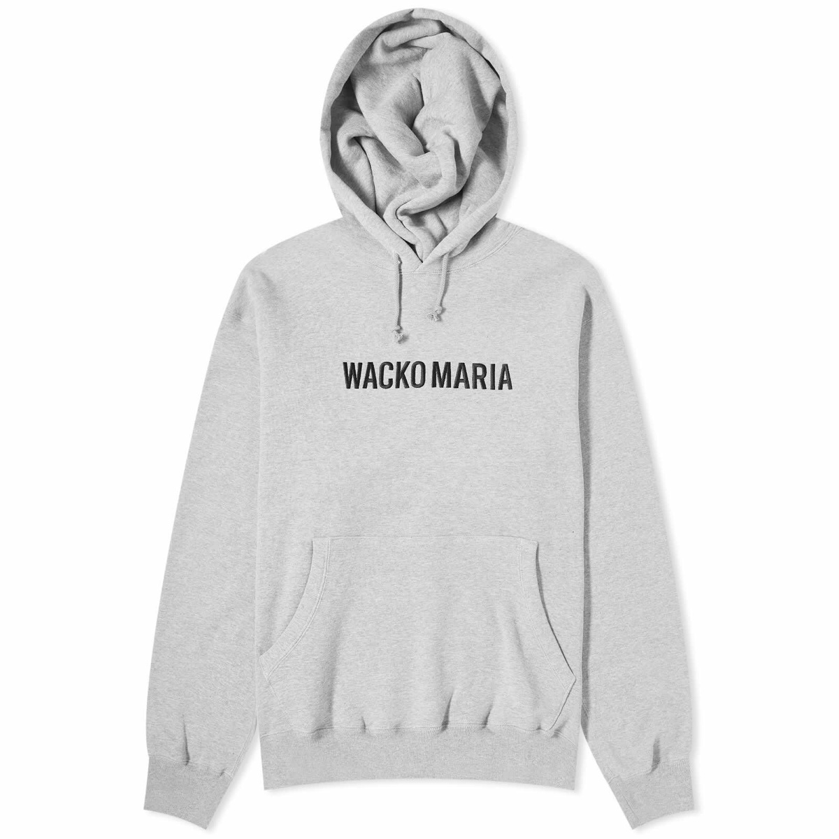 Wacko Maria Men's Middleweight Logo Hoodie in Grey Wacko Maria