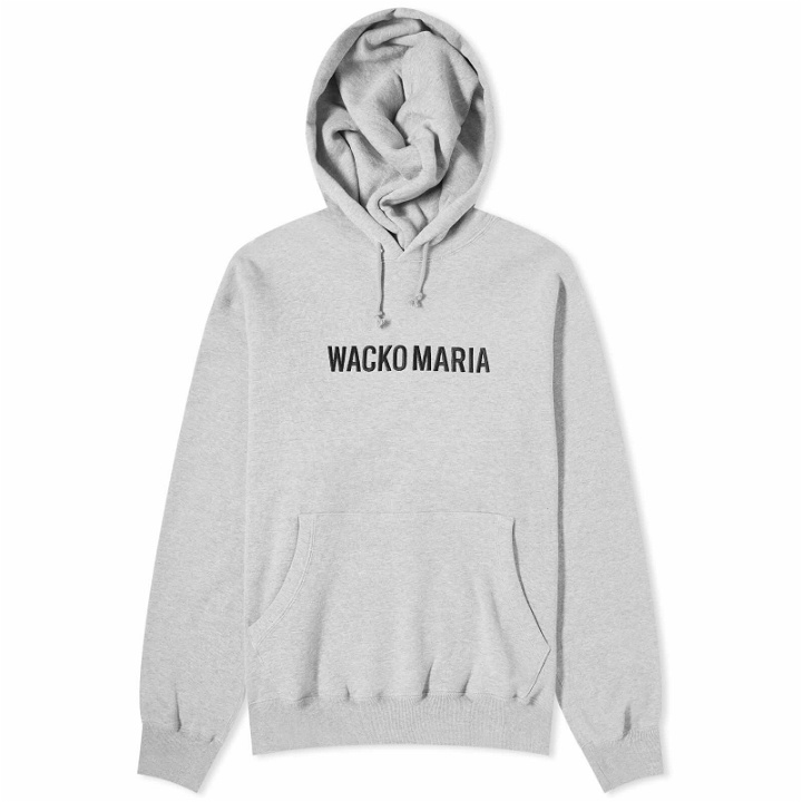 Photo: Wacko Maria Men's Middleweight Logo Hoodie in Grey