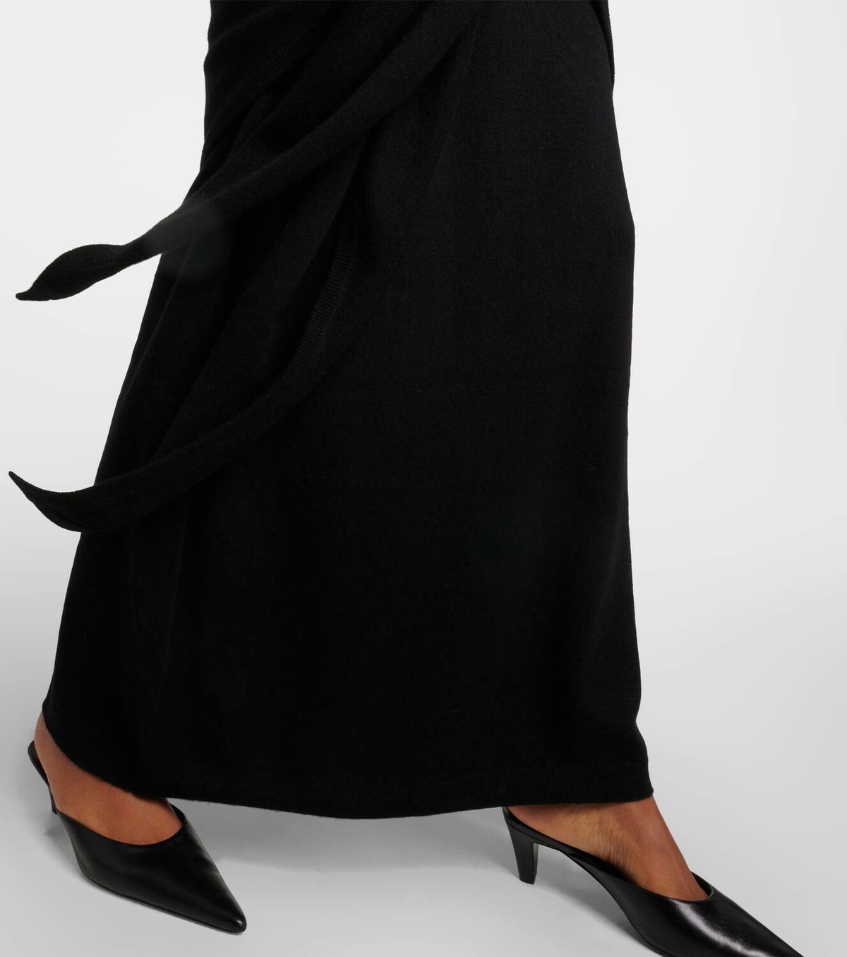 Toteme Scarf-detail cashmere maxi dress