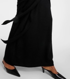 Toteme Scarf-detail cashmere maxi dress