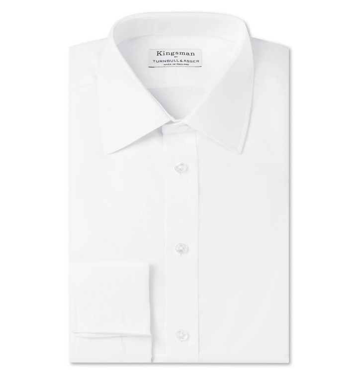 Photo: Kingsman - Turnbull & Asser White Double-Cuff Cotton-Twill Shirt - White