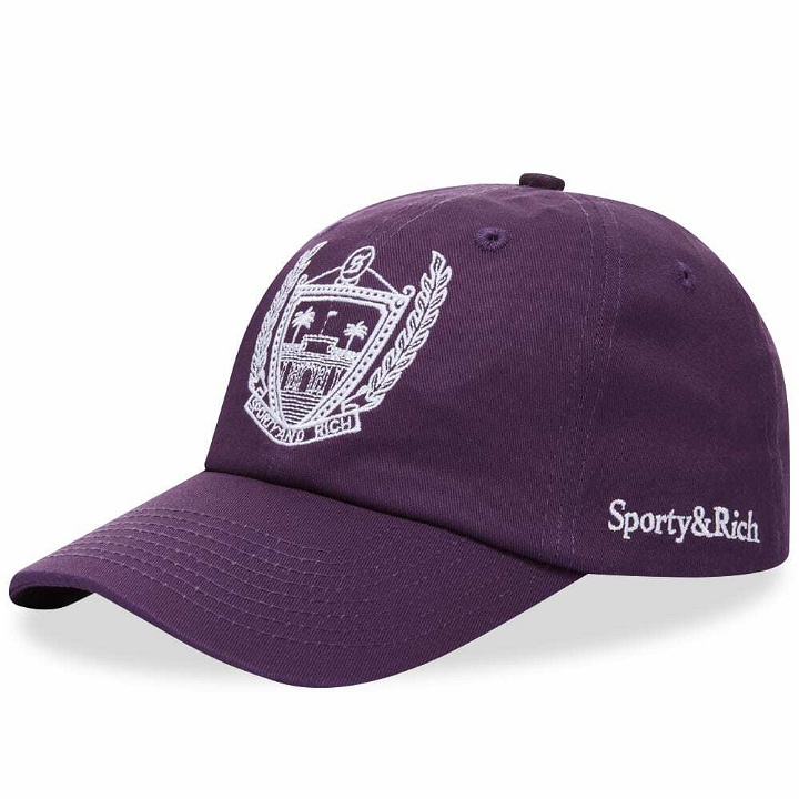 Photo: Sporty & Rich Beverly Hills Hat in Purple/White