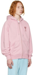 AMI Paris Pink Ami De Cœur Hoodie