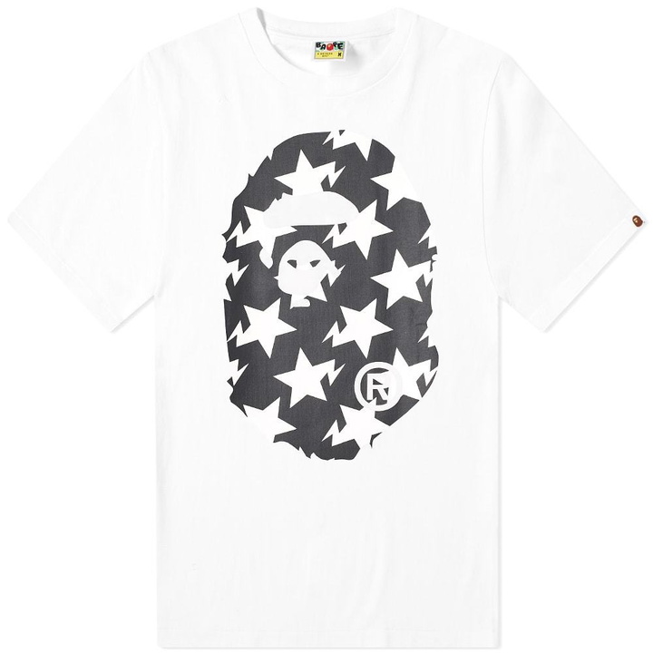 Photo: A Bathing Ape Sta Pattern Big Ape Head RLX Tee