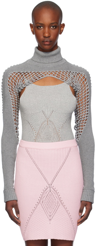Photo: Isa Boulder Gray Brooklyn Long Sleeve Bolero Sweater
