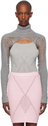 Isa Boulder Gray Brooklyn Long Sleeve Bolero Sweater