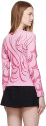 Pushbutton SSENSE Exclusive Pink Long Sleeve Crying Girl T-Shirt