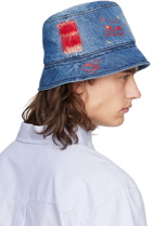 Marni Blue Stonewashed Organic Denim Bucket Hat