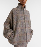 The Frankie Shop Baxter checked wool-blend blouson jacket