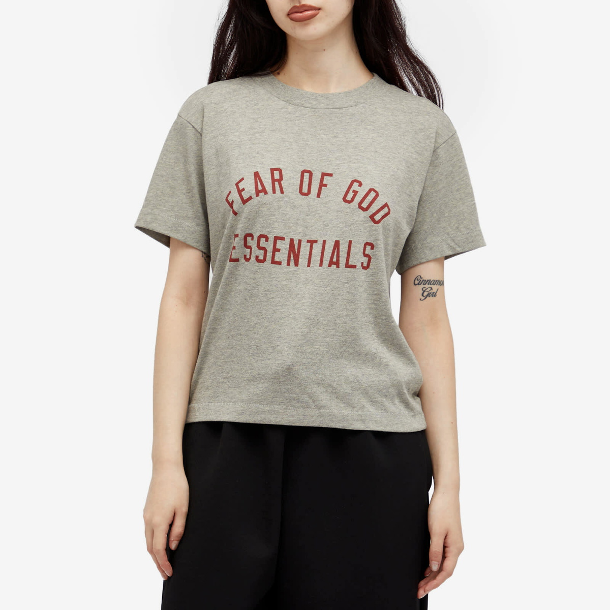 FEAR OF GOD ESSENTIALS Women's Tri-Blend Crewneck T-Shirt in