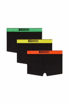 Diesel Three-pack boxer briefs with metallic waistband - Trunks Mens in Black
