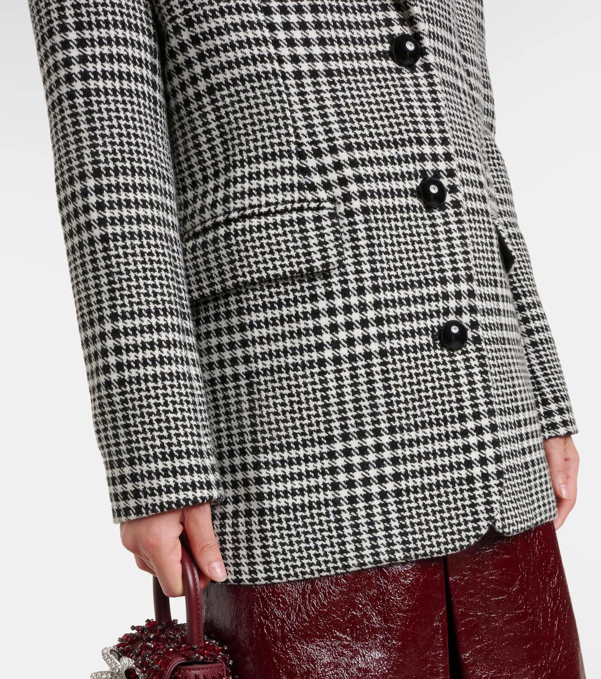 Self-Portrait Hundstooth oversized blazer