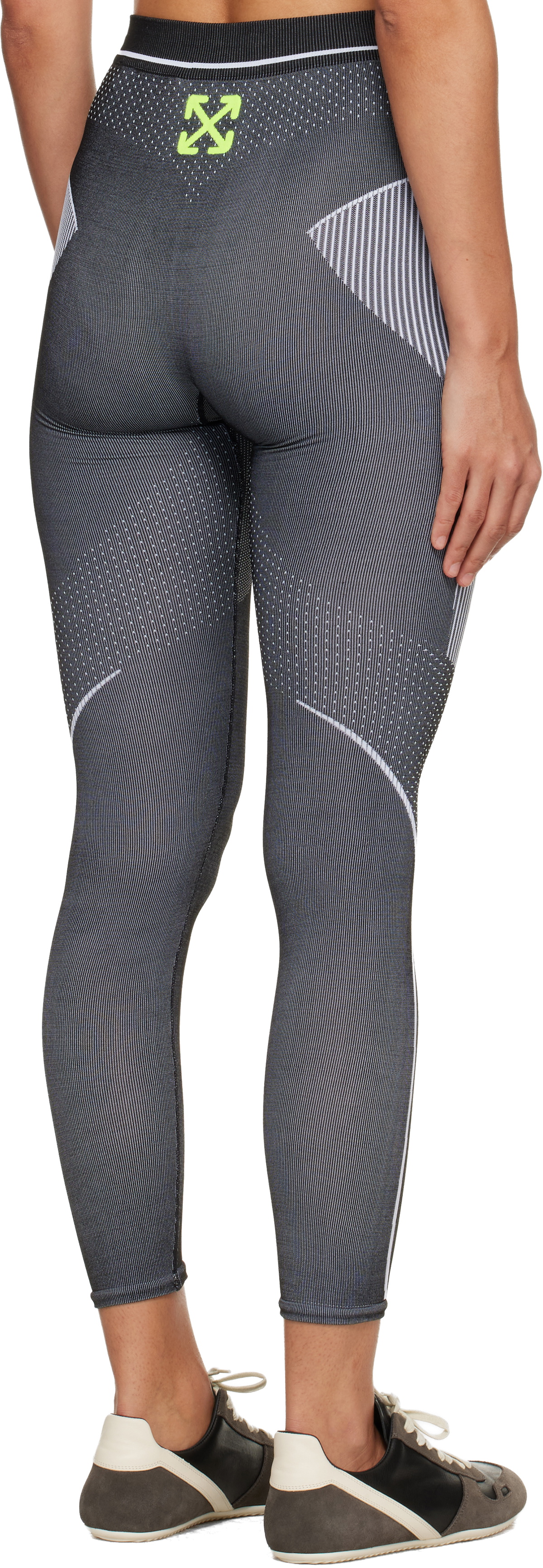 Off-White Gray Race Logo Arrow Seamless Leggings
