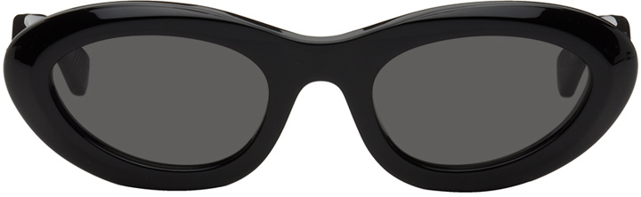 Photo: Bottega Veneta Black Oval Sunglasses