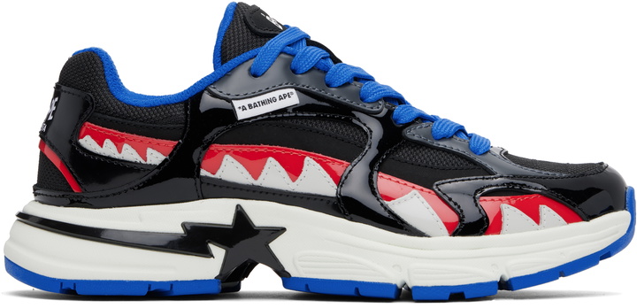 Photo: BAPE Black & Blue 'BAPE' Shark STA #3 Sneakers