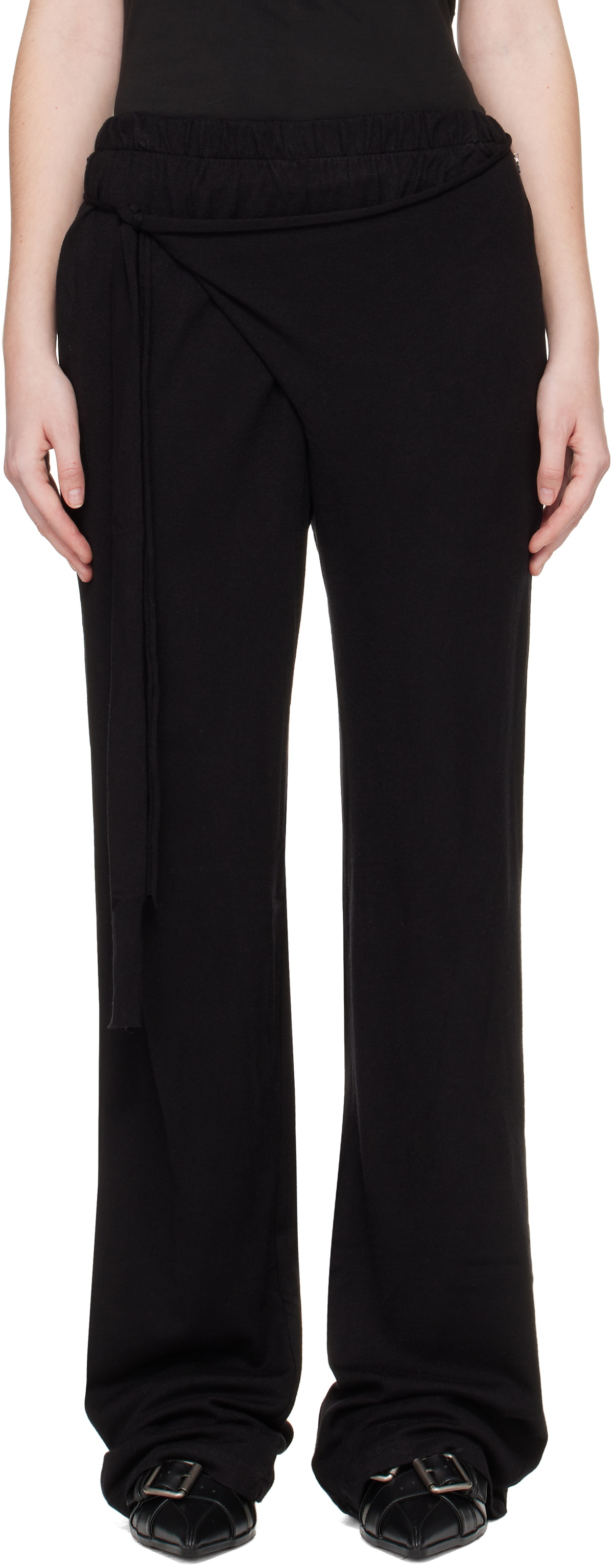 Ottolinger Black Knit Sweat Lounge Pants