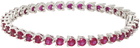 Numbering Purple & Silver #3910 N-dia Tennis Bracelet