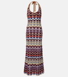 Faithfull Elisa chevron crochet cotton-blend maxi dress