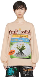 Online Ceramics Beige 'I'm Possible' Long Sleeve T-Shirt