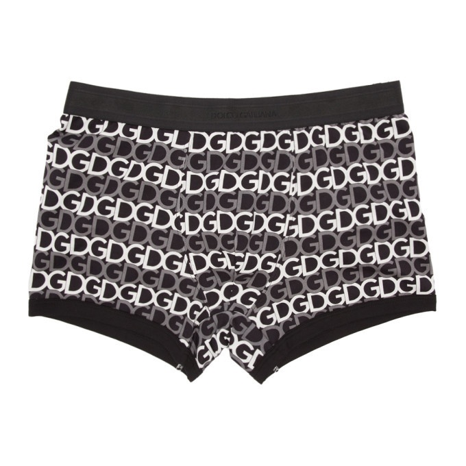 Photo: Dolce and Gabbana Black and White Logo Boxer Briefs