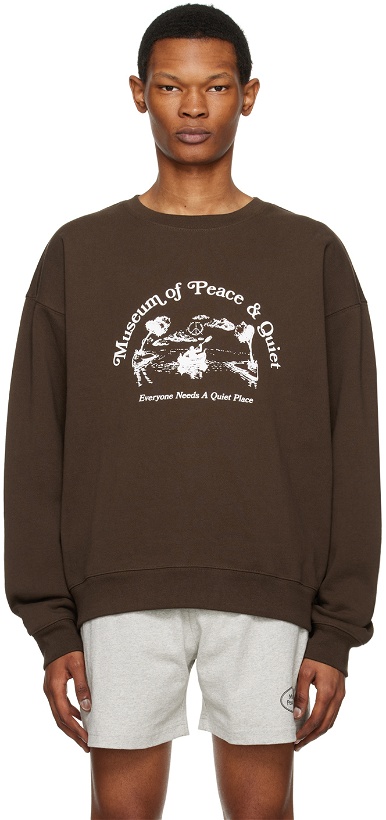 Photo: Museum of Peace & Quiet Brown 'Quiet Place' Sweatshirt