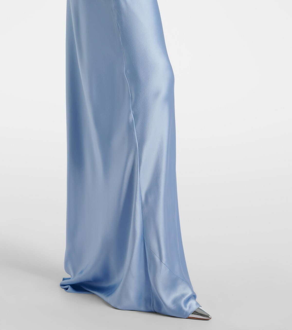 The Sei Draped silk charmeuse bustier gown