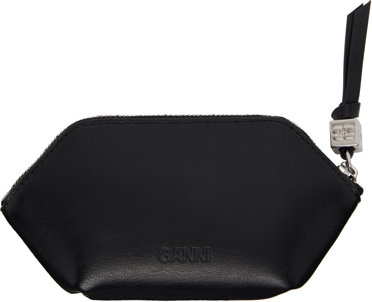 GANNI Black Bou Poodle Coin Pouch